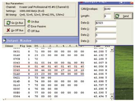 CAN總線仿真測(cè)試圖