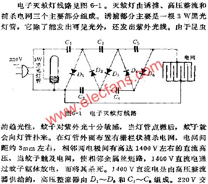 電子滅蚊燈電路  m.greenbey.cn