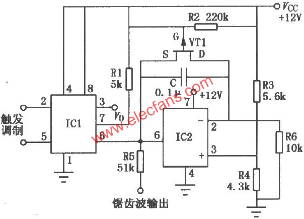 LM555組成的寬動態(tài)脈寬調(diào)制器  m.greenbey.cn