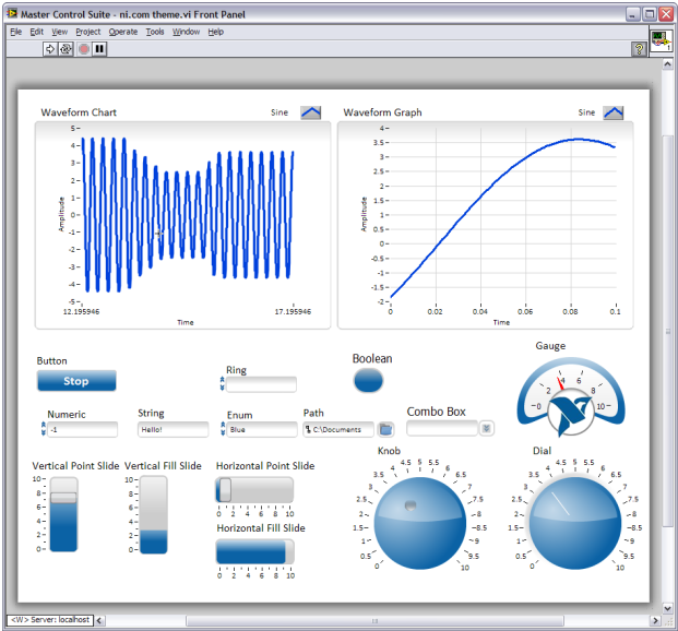 高級(jí)用戶可以完全定制LabVIEW前面板的外觀和感覺