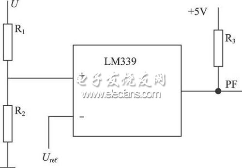 LM339電壓比較器構(gòu)成的欠壓保護電路