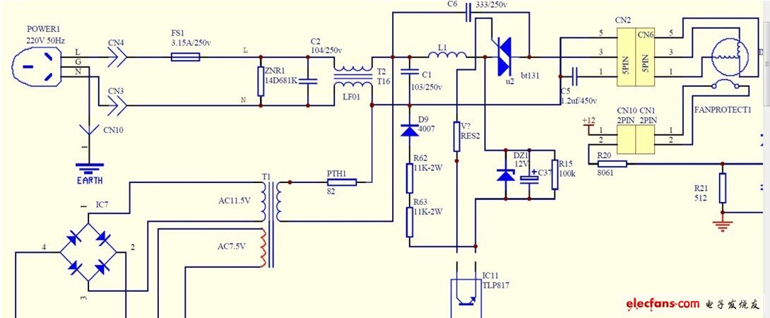空氣調(diào)節(jié)器典型電路設(shè)計(jì)（截圖）之一