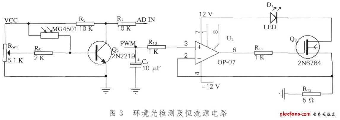環(huán)境光檢測(cè)及恒流源電路
