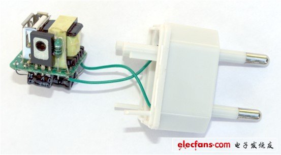 這個(gè)電源本身小于一立方英寸。以下的圖片展示其主要元器件