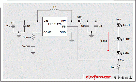 無開路保護(hù) LED 驅(qū)動(dòng)器高壓升壓轉(zhuǎn)換器結(jié)構(gòu)