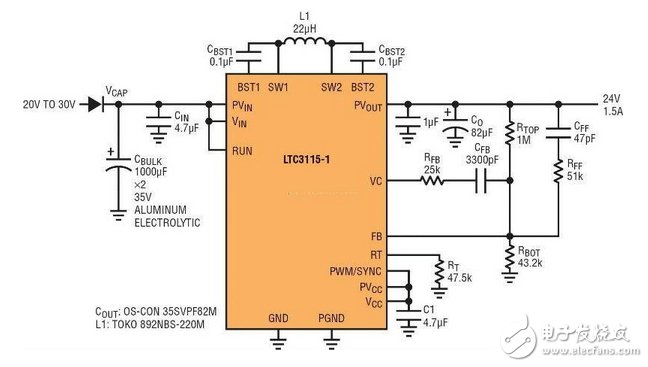 電壓過低情況下的 24V 工業(yè)軌恢復器