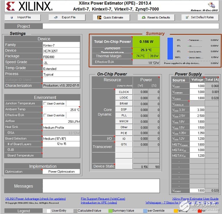 功率估算器工具。