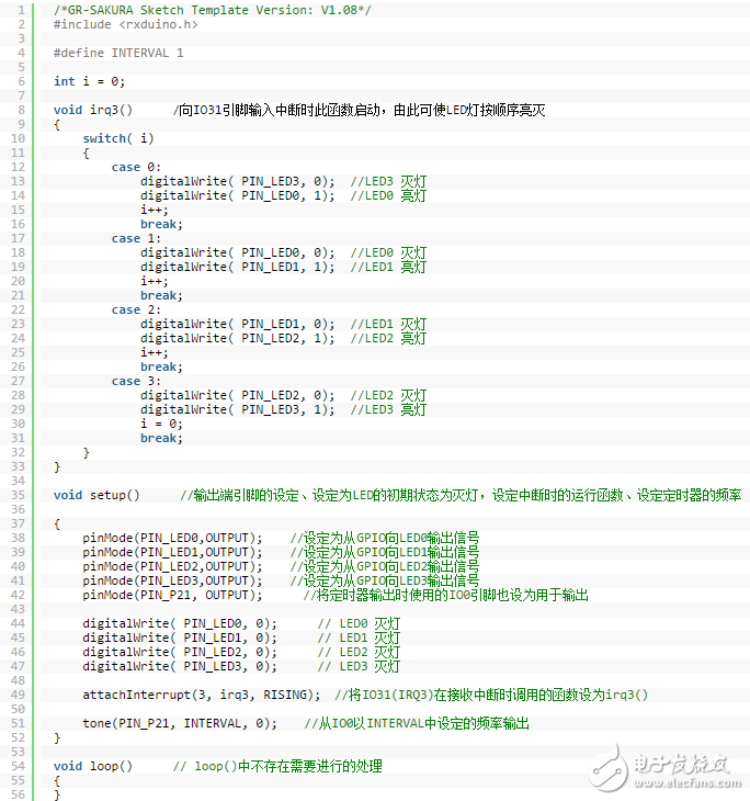 單片機(jī)中斷程序