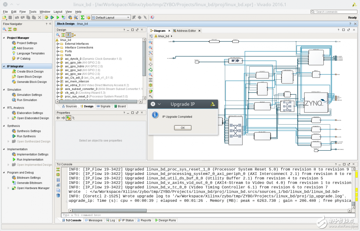 Zybo Board 開發(fā)記錄: 升級Digilent提供的設計檔
