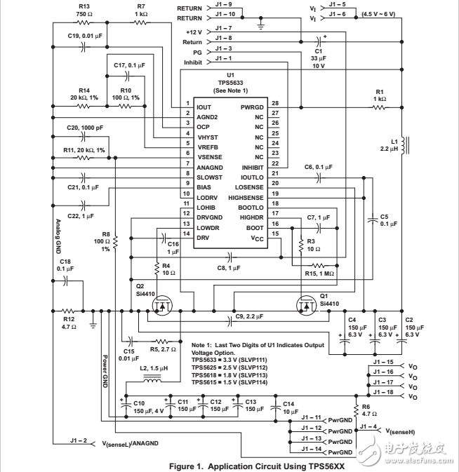 使用tps56xx電源DSP混合信號產(chǎn)品