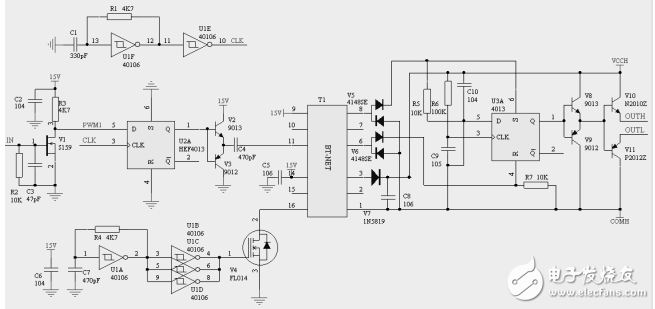 基于CD40106和CD4013的場效應(yīng)管隔離驅(qū)動電路設(shè)計