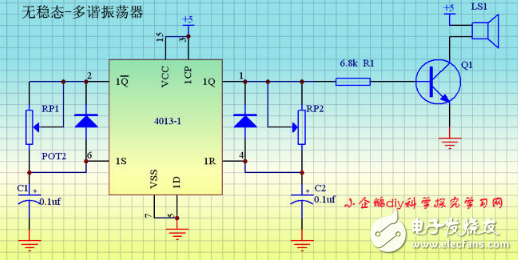 CD4013集成電路信號(hào)傳送特性及應(yīng)用電路（多地控制燈開關(guān)）
