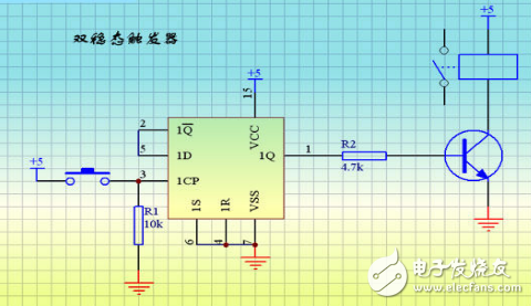 CD4013集成電路信號(hào)傳送特性及應(yīng)用電路（多地控制燈開關(guān)）
