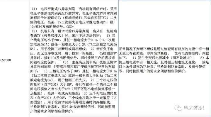 幾個(gè)各類保護(hù)裝置的tv和ta斷線依據(jù)