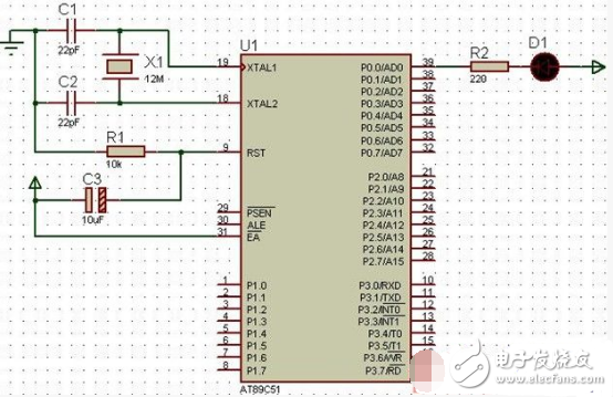 單片機C語言程序設(shè)計之定時器控制單只LED
